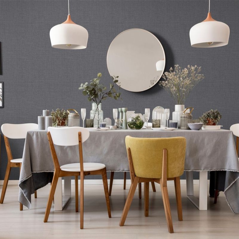 Luna Linen Textured Glitter Wallpaper