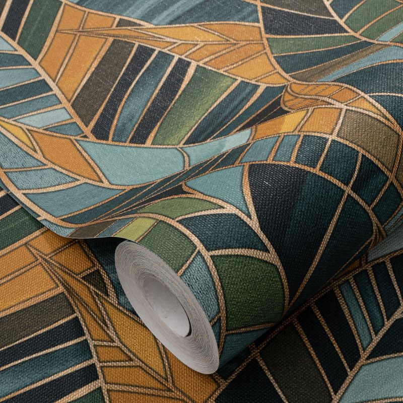 Elle Decoration Seranade Abstract Leaf Wallpaper