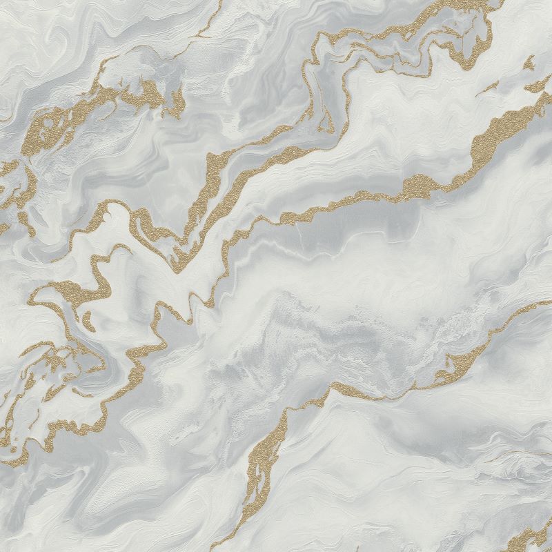 Mystic Spell Marble Wallpaper Grey & Gold Sample