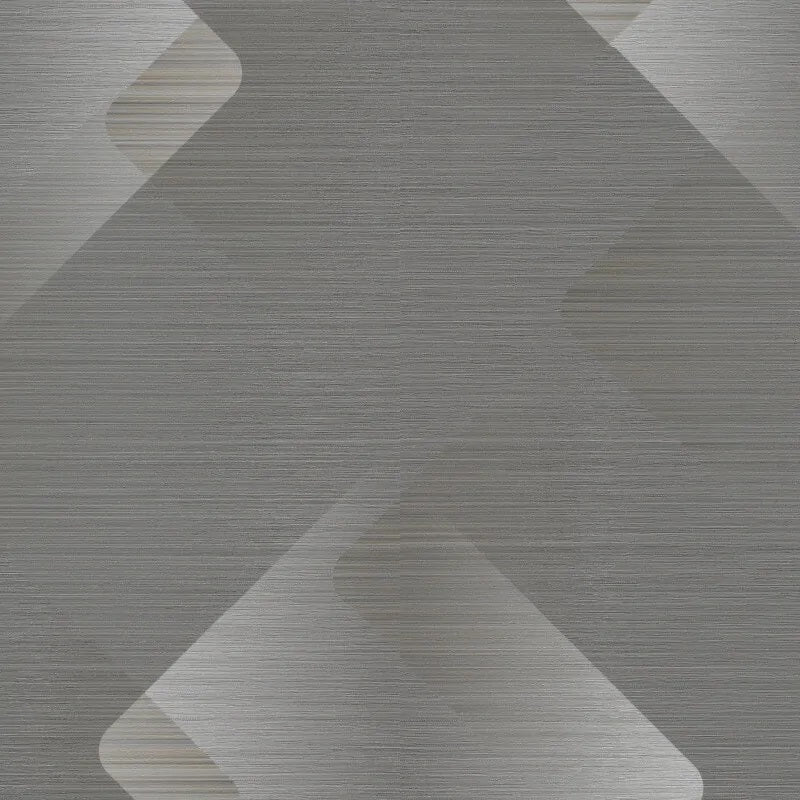 Vertex Geometric Metallic Wallpaper Grey Sample