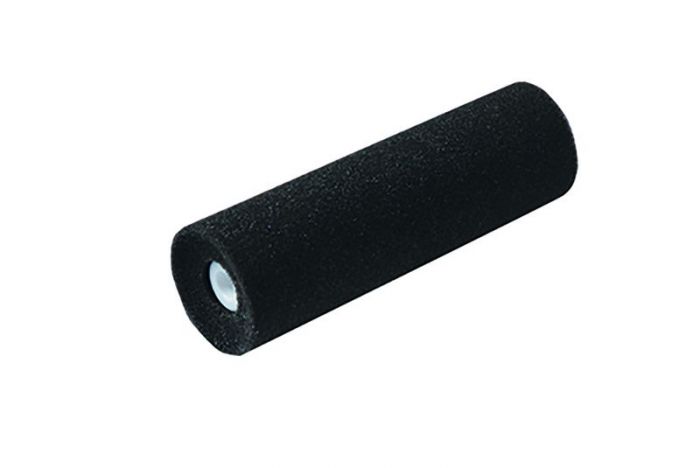 A black concave superfine foam roller refill.