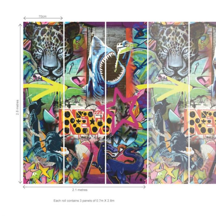 Kids Graffiti Wallpaper Mural