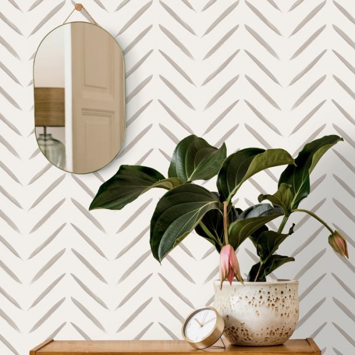 Chevron Brush Marks Wallpaper