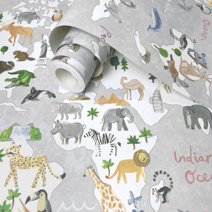 Kids Animal Maps Wallpaper