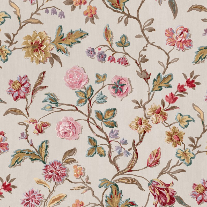 Laura Ashley Lingmell Trail Wallpaper Sample - Pale Sable