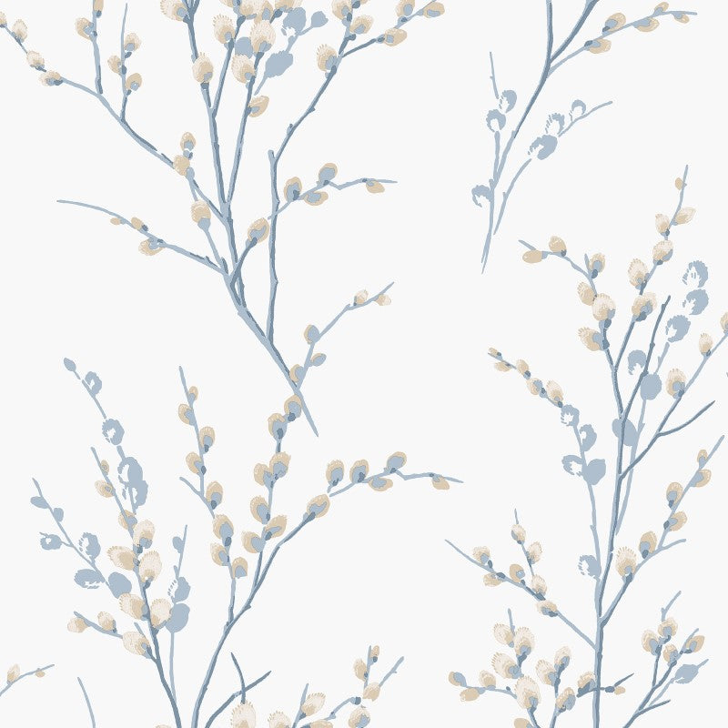 Laura Ashley Pussy Willow Wallpaper Seaspray Sample