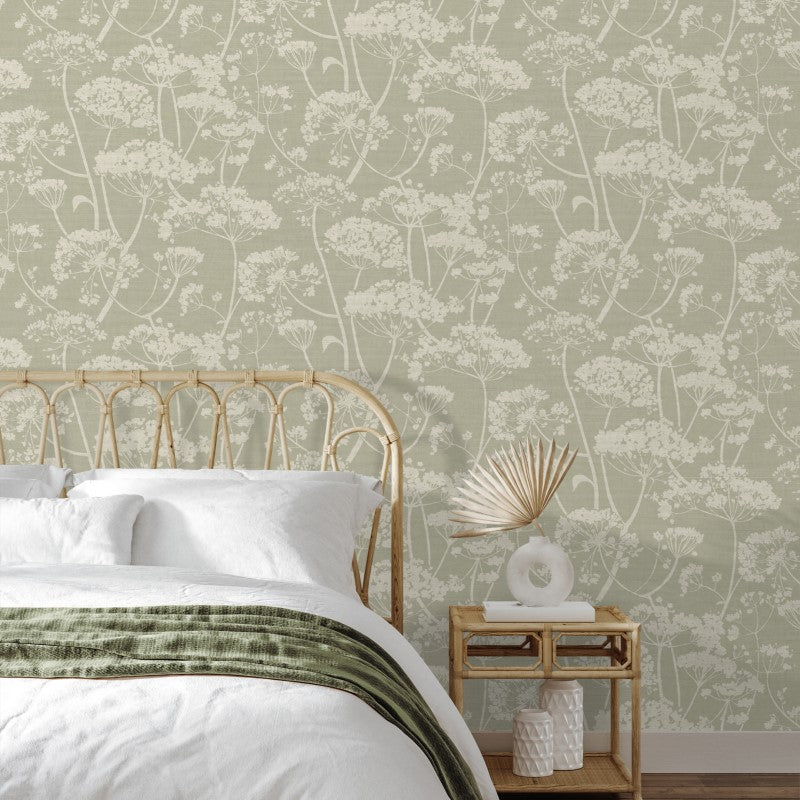 Cow Parsley Floral Trail Wallpaper