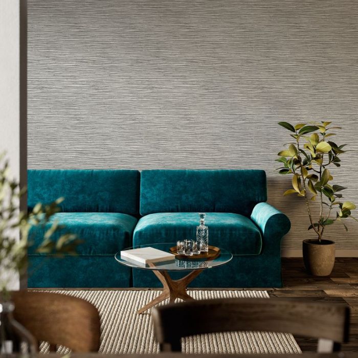 Grasscloth Textured Wallpaper