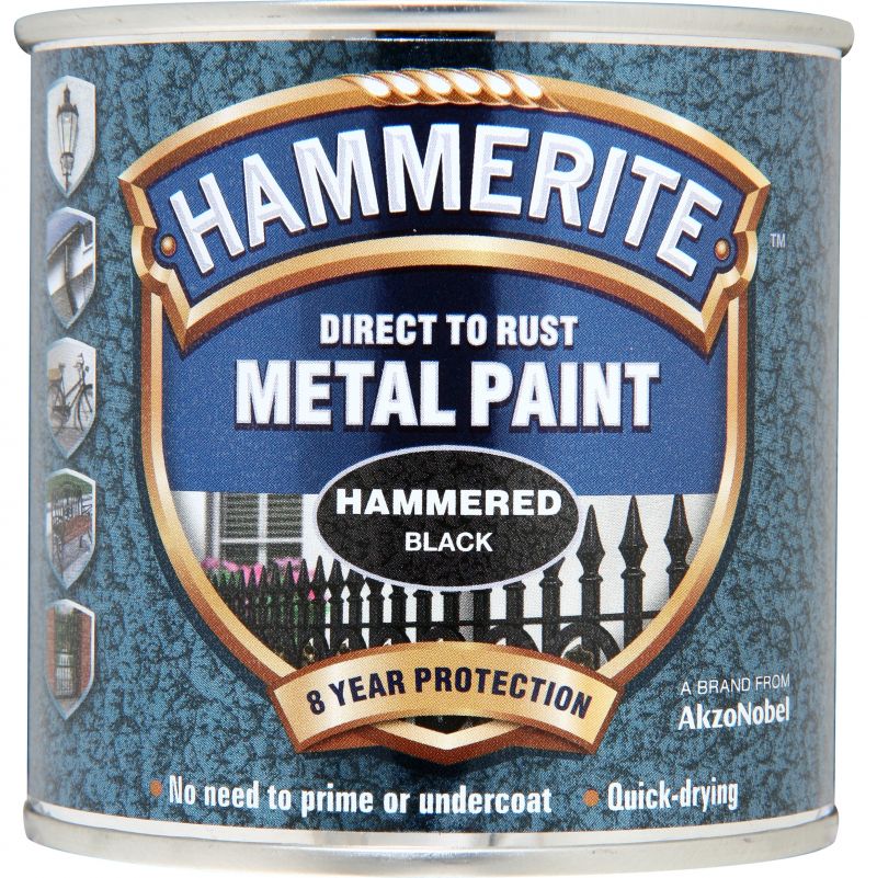 Hammerite Metal Paint - Hammered Black
