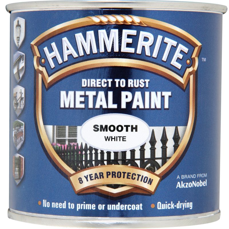 Hammerite Metal Paint Smooth - White