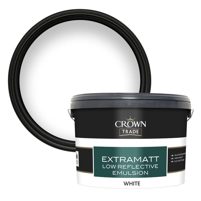 Crown Trade Extramatt Low Reflective Emulsion - White