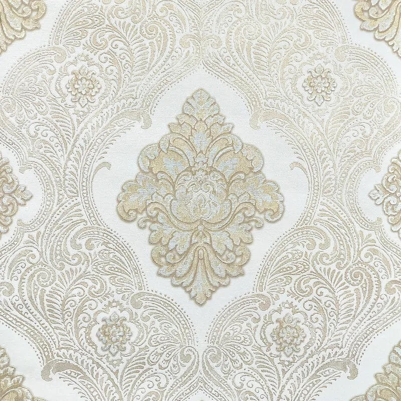 Ravella Damask Wallpaper - Gold Sample