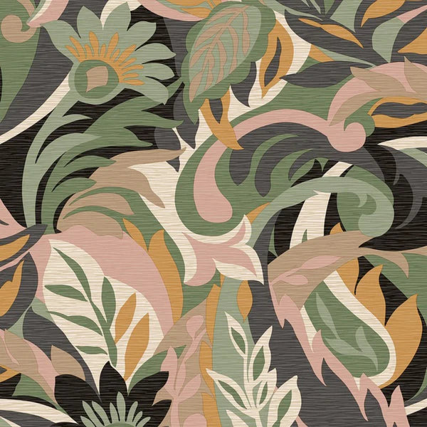 Casa Floral Botanical Blush Wallpaper Sample