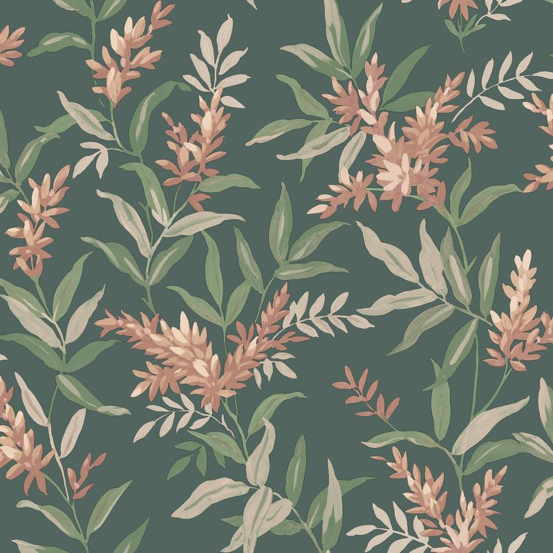 Olivia Floral Wallpaper Pink/ Sage Sample
