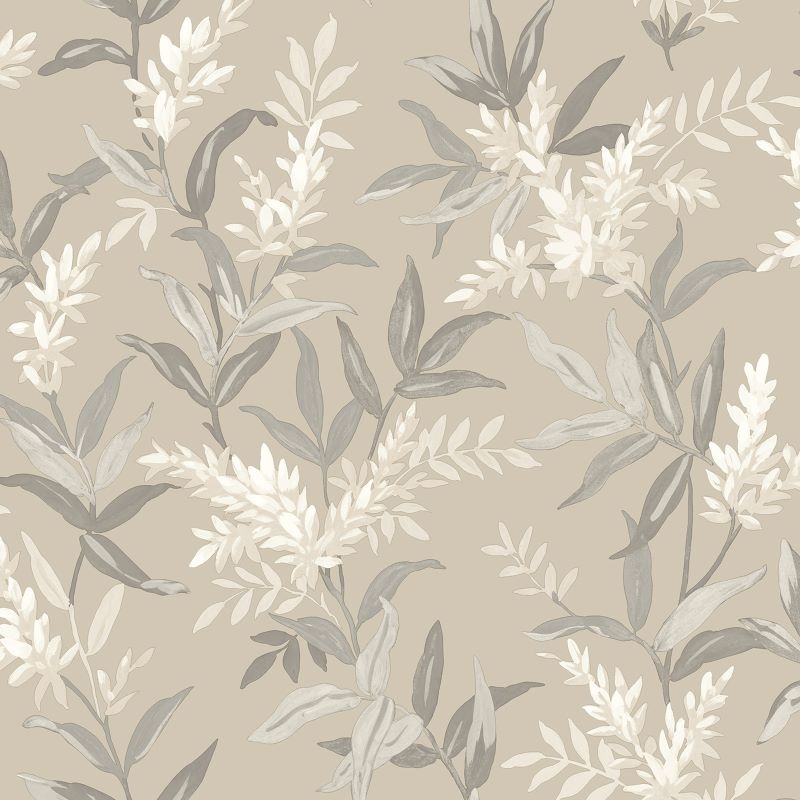 Olivia Floral Wallpaper Beige Sample