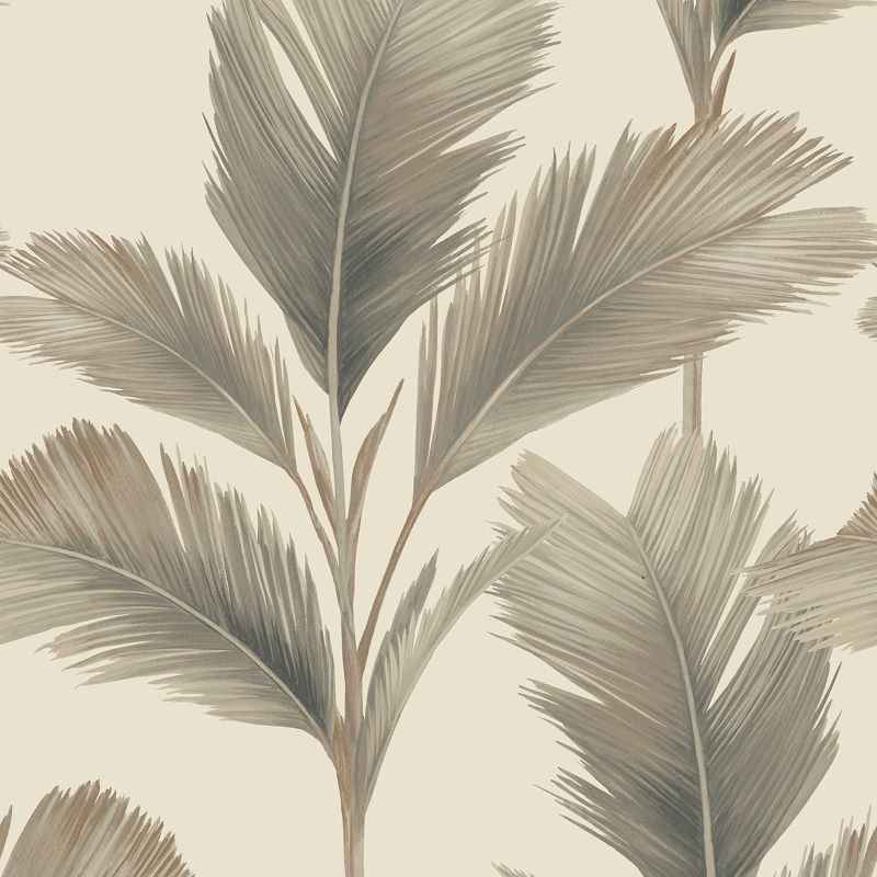 Kailani Palm Leaf Wallpaper Beige/ Cream Sample