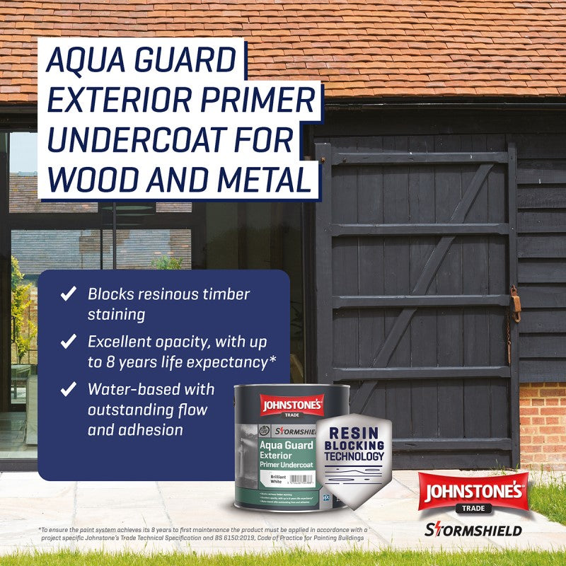 Johnstone's Stormshield Aqua Guard Exterior Primer Undercoat - Brilliant White