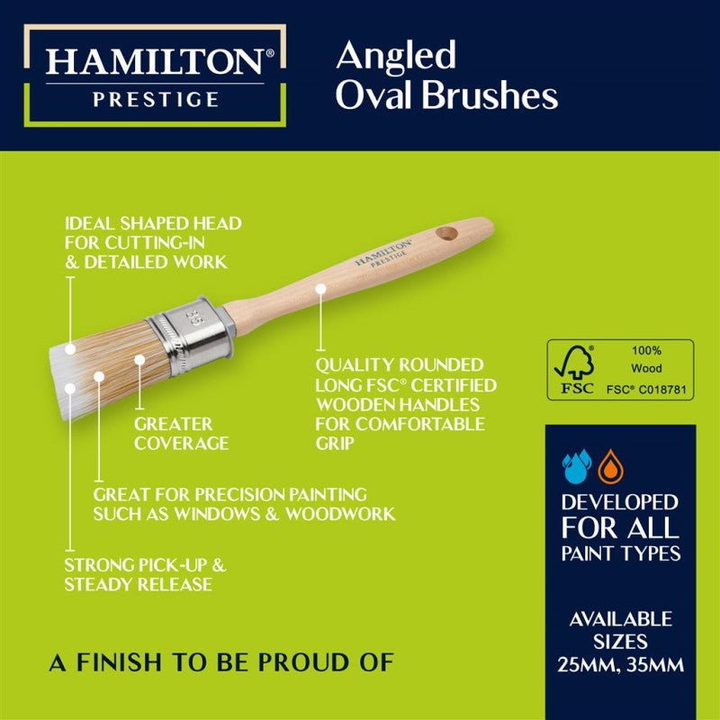 Hamilton Prestige Angled Oval Sash Brushes