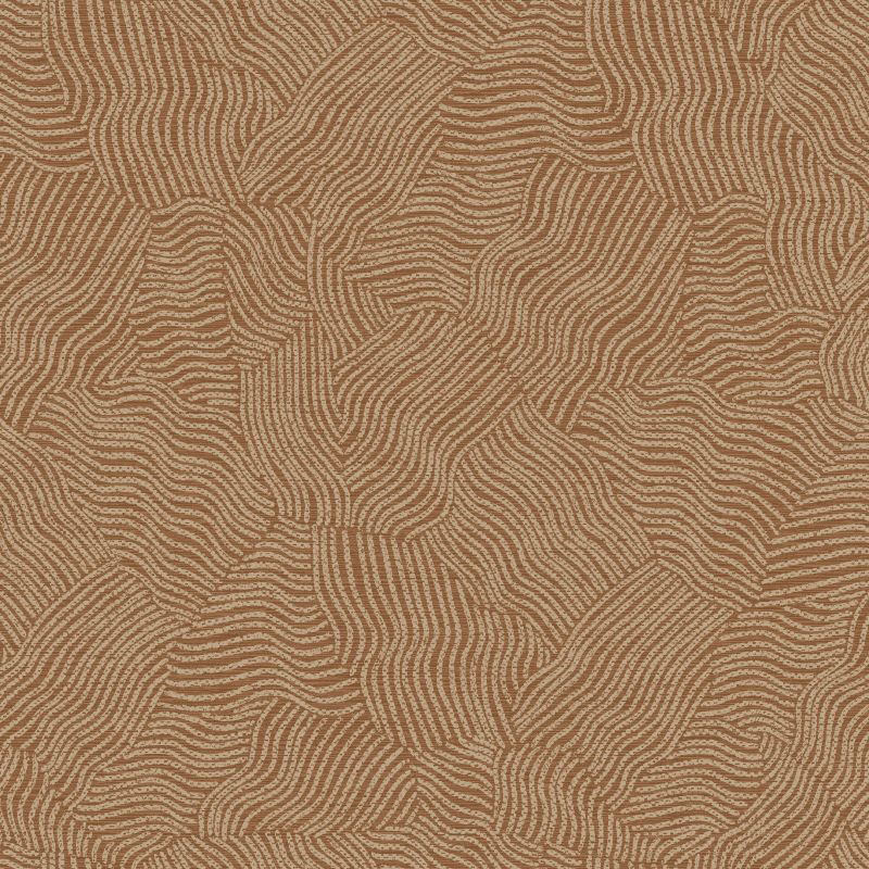 Tenere Desert Ripple Wallpaper Terracotta Sample