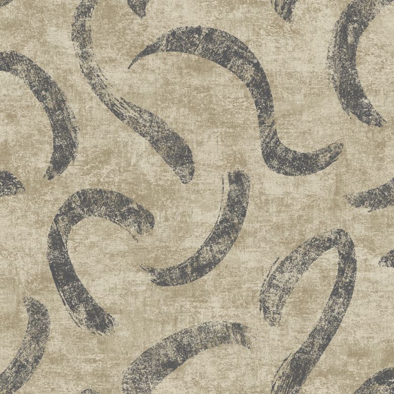 Sirocco Brushmark Wallpaper Linen/ Noir Sample