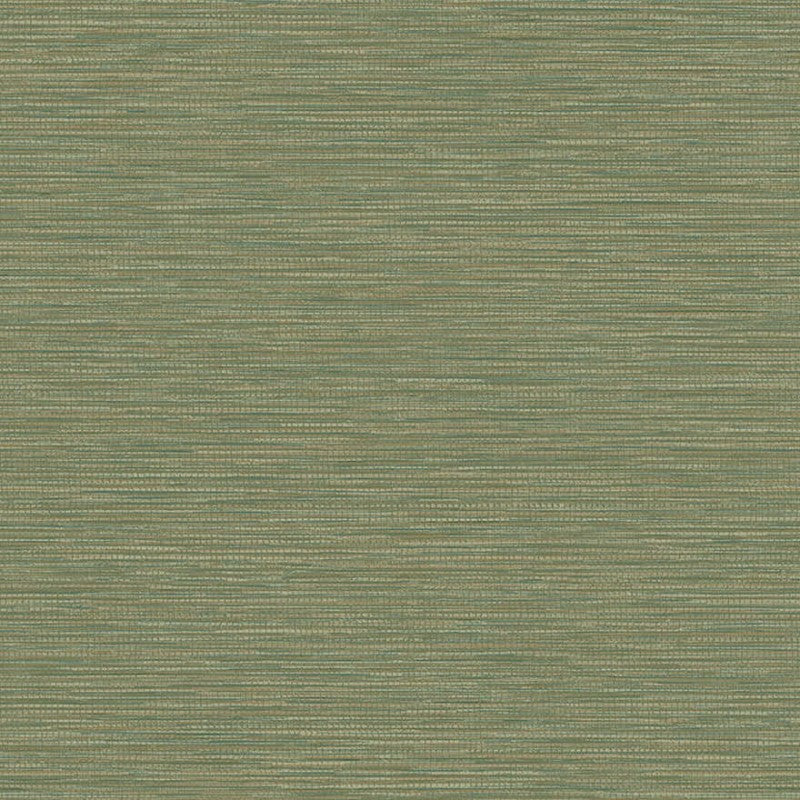 Grasscloth Textured Wallpaper Green Sample