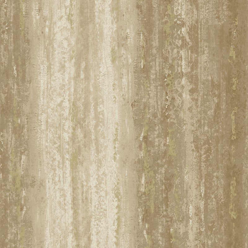 Distressed Stripe Metallic Wallpaper Rust Sample