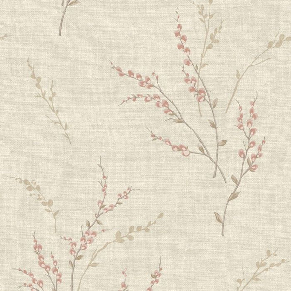 Carmella Tree Wallpaper - Pink Sample