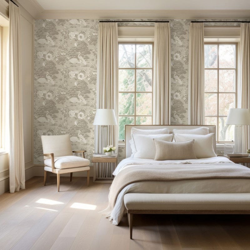 Izumi Oriental Crane Wallpaper