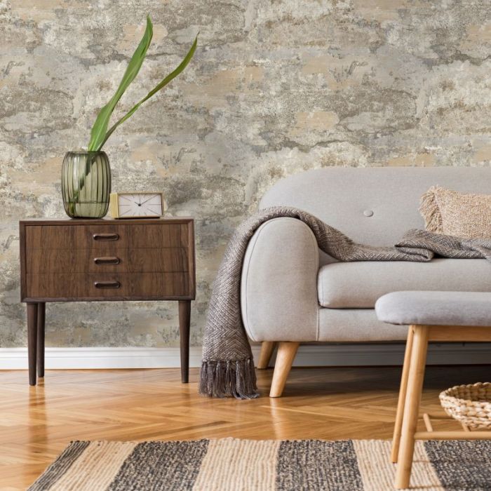 Elgon Concrete Textured Wallpaper