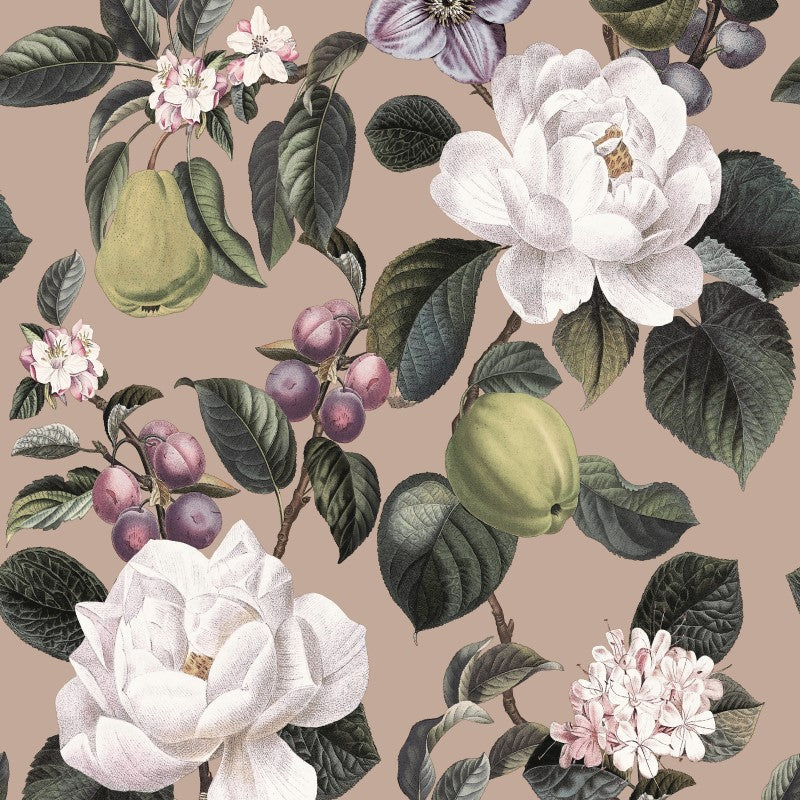 Pendula Floral Wallpaper Sample - Plaster