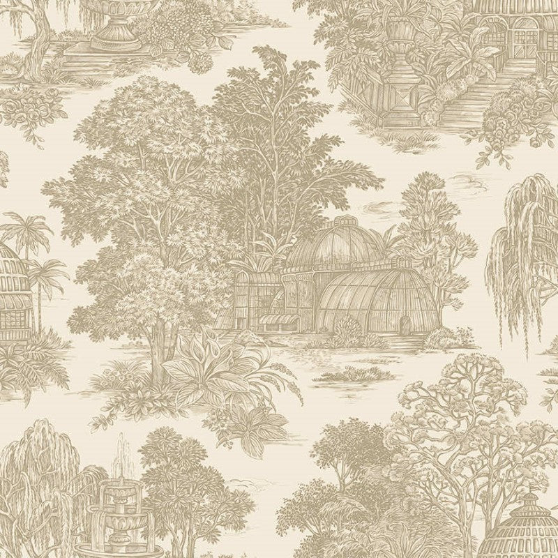 Blenheim Garden Vintage Wallpaper Sample - Cream