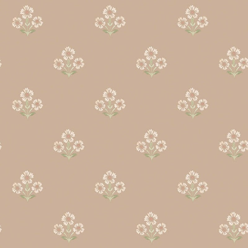 Isadora Floral Motif Wallpaper Sample - Plaster