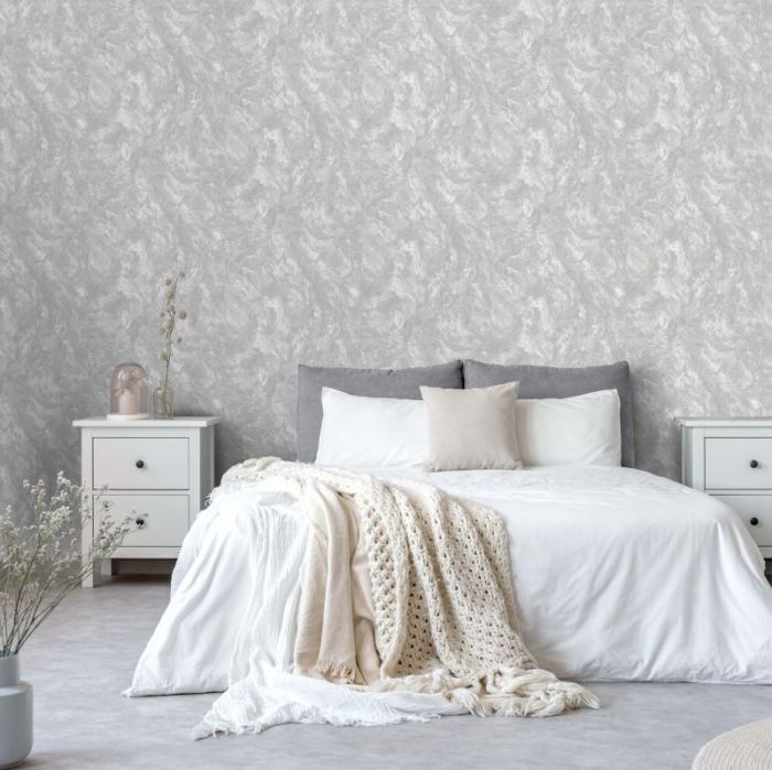 Calacatta Marble Bead Metallic Wallpaper