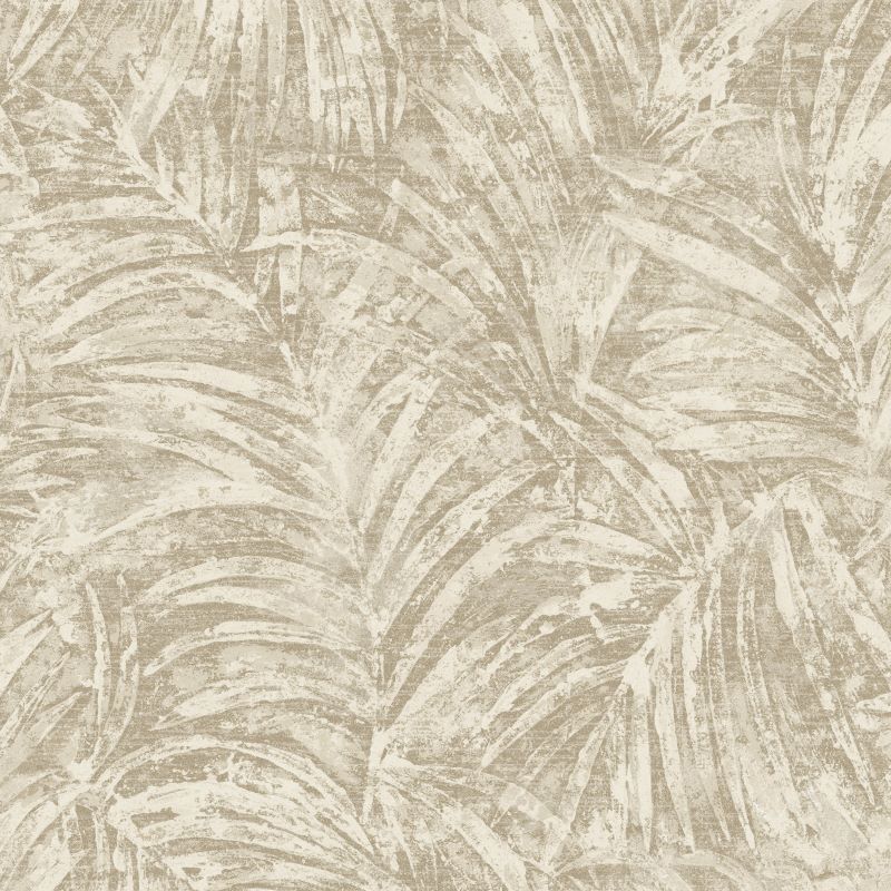 Palm Leaf Bead Wallpaper Ivory Sample
