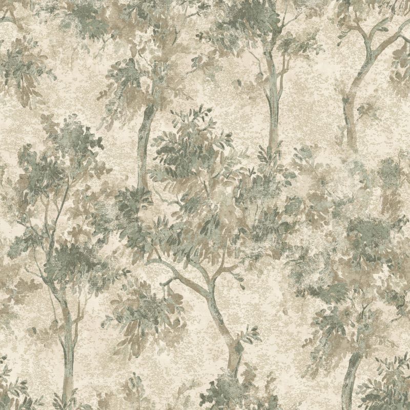 Tipu Tree Wallpaper Emerald Green Sample