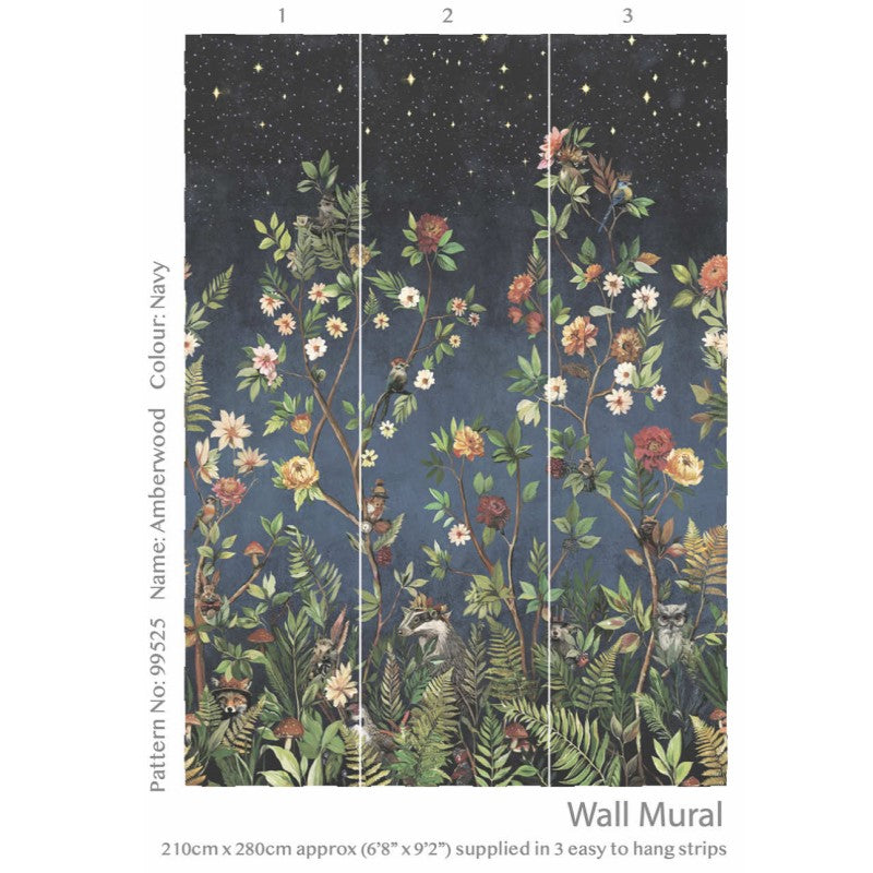 Amberwood Woodland Mural Wallpaper