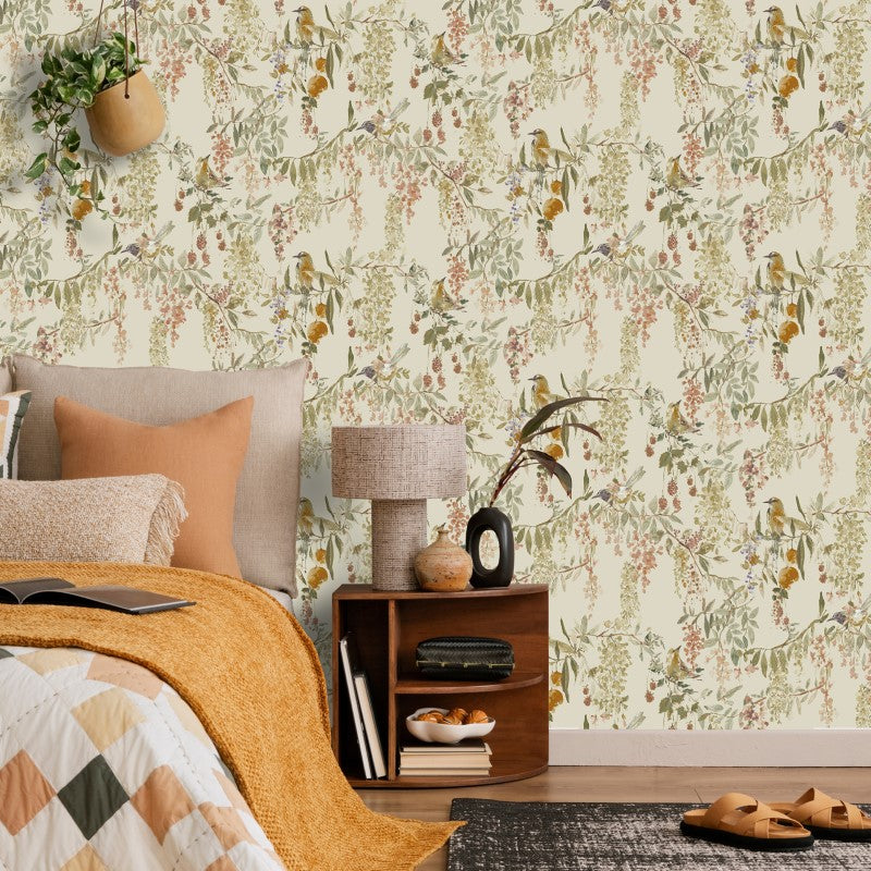 Blackberry Trail Floral Wallpaper