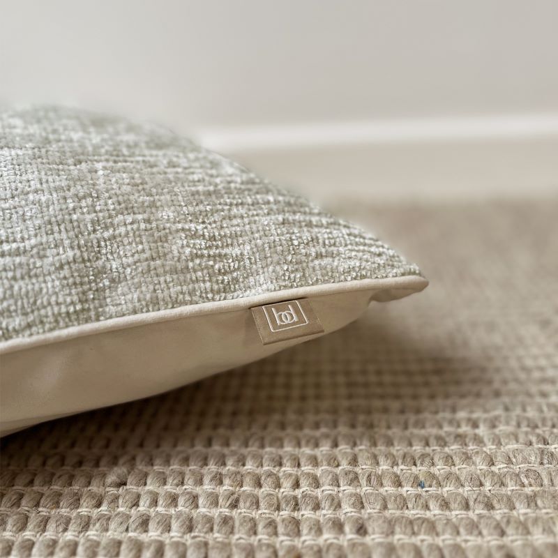 Belgravia Luxe Wave Chenille Grey Cushion 50x50cm