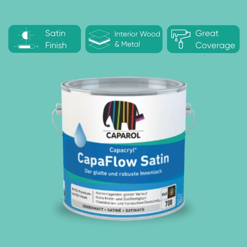 Caparol CapaFlow Satin Enamel for Interior Woodwork - White