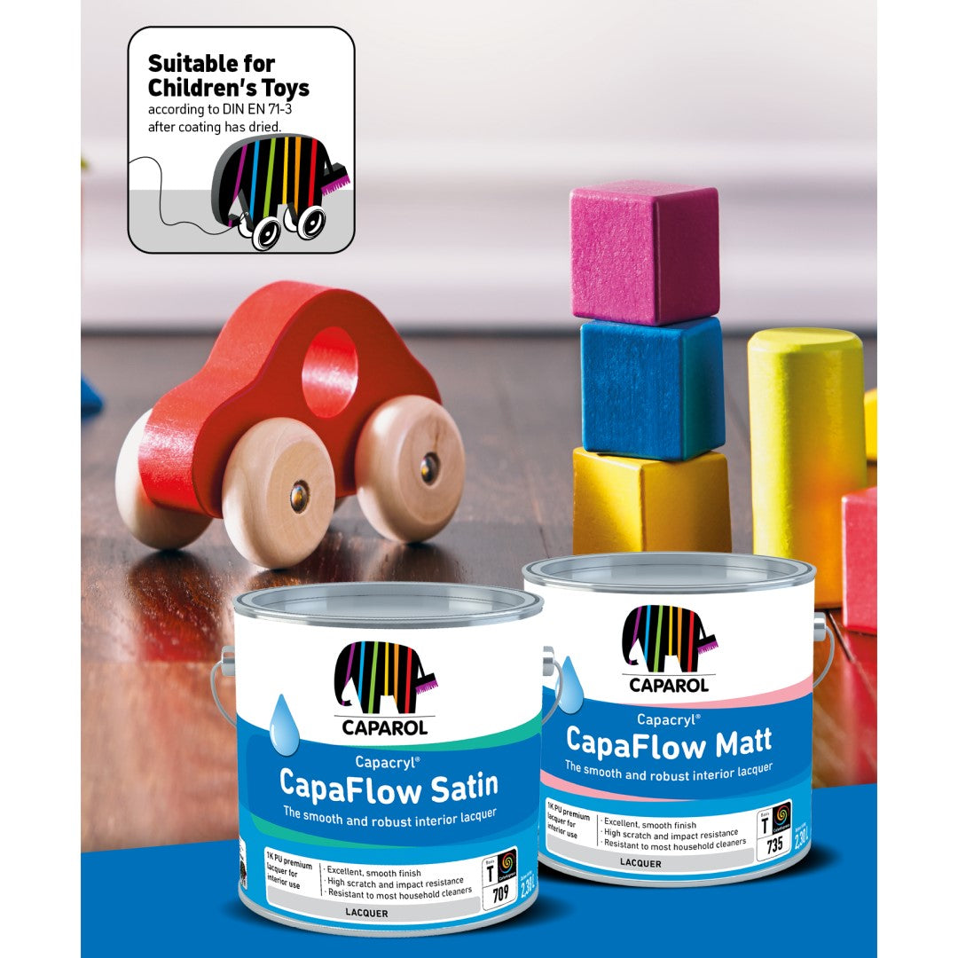 Caparol CapaFlow Satin Enamel for Interior Woodwork - White