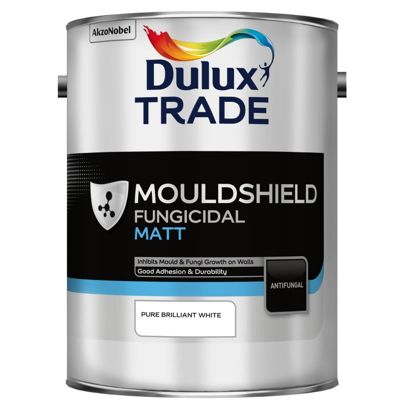 Dulux Trade Mouldshield Fungicidal Matt - Pure Brilliant White