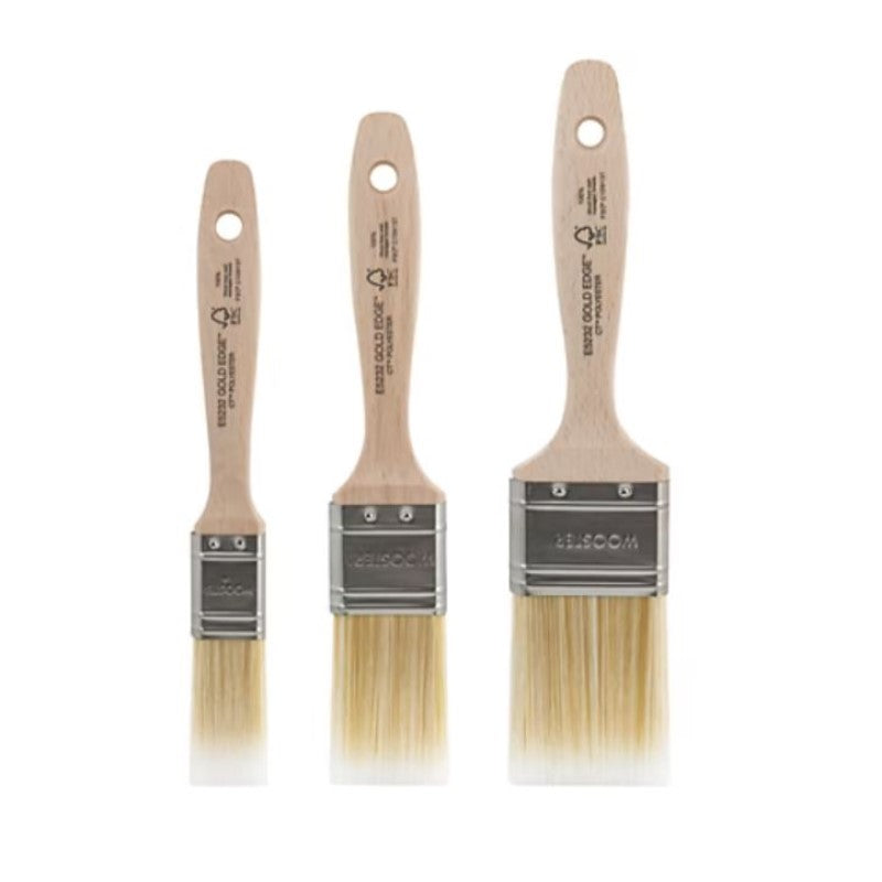 Wooster Gold Edge Varnish Paint Brush (3 Pack)