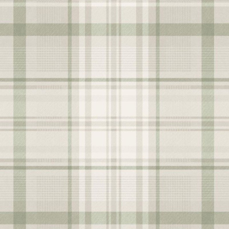 Kirkham Check Wallpaper - Green Sample