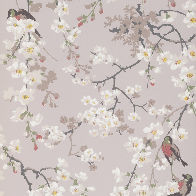 Little Greene Massingberd Blossom Wallpaper Sample - Grey