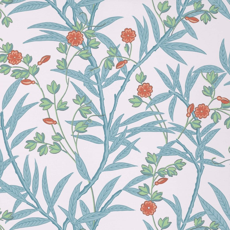 Little Greene Bamboo Floral Wallpaper Sample - Heat