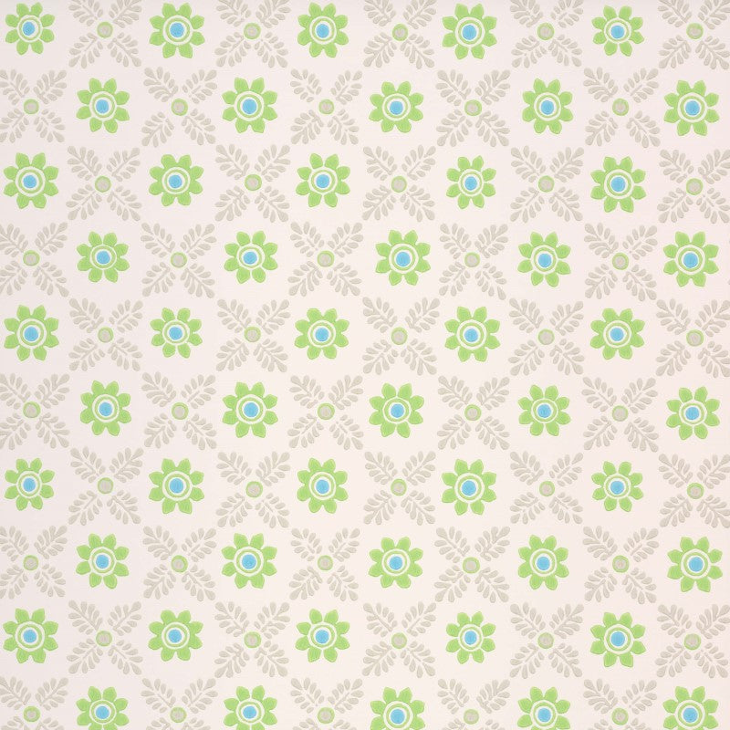 Little Greene Ditsy Block Wallpaper Sample - Phthalo