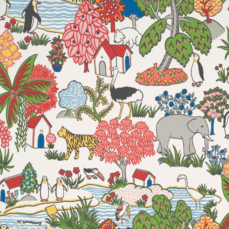 Little Greene Animal Kingdom Wallpaper Sample - Atomic