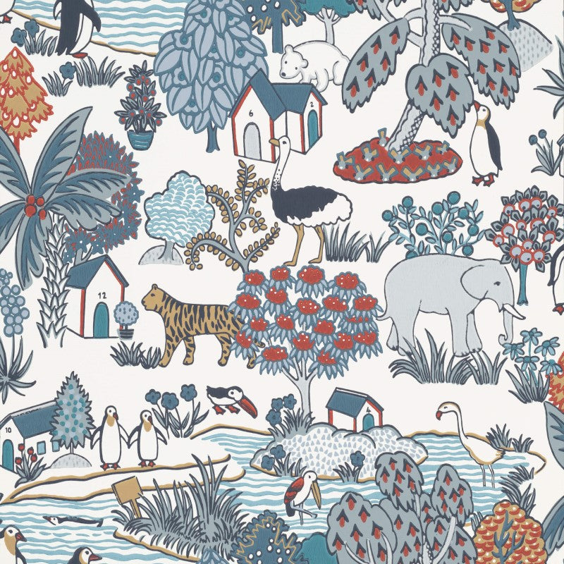 Little Greene Animal Kingdom Wallpaper Sample - Bassoon