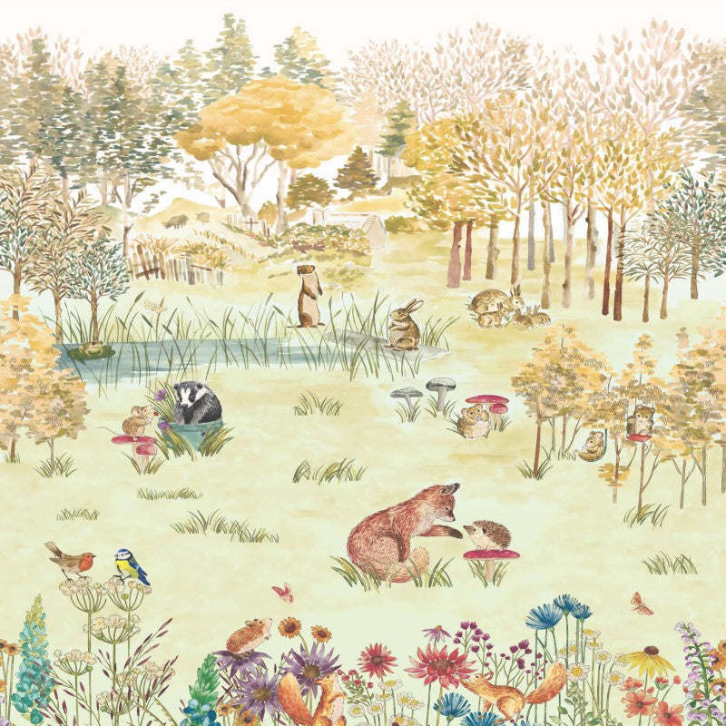 Little Greene Potter's Woodland Mural Wallpaper