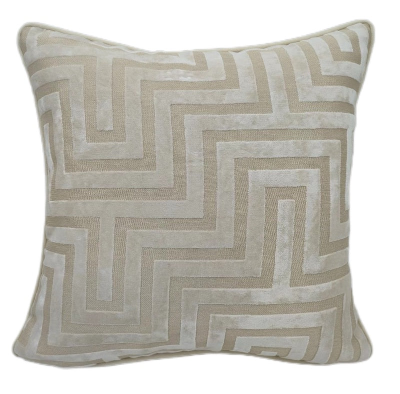 Malini Amazing Ivory Geometric Cushion